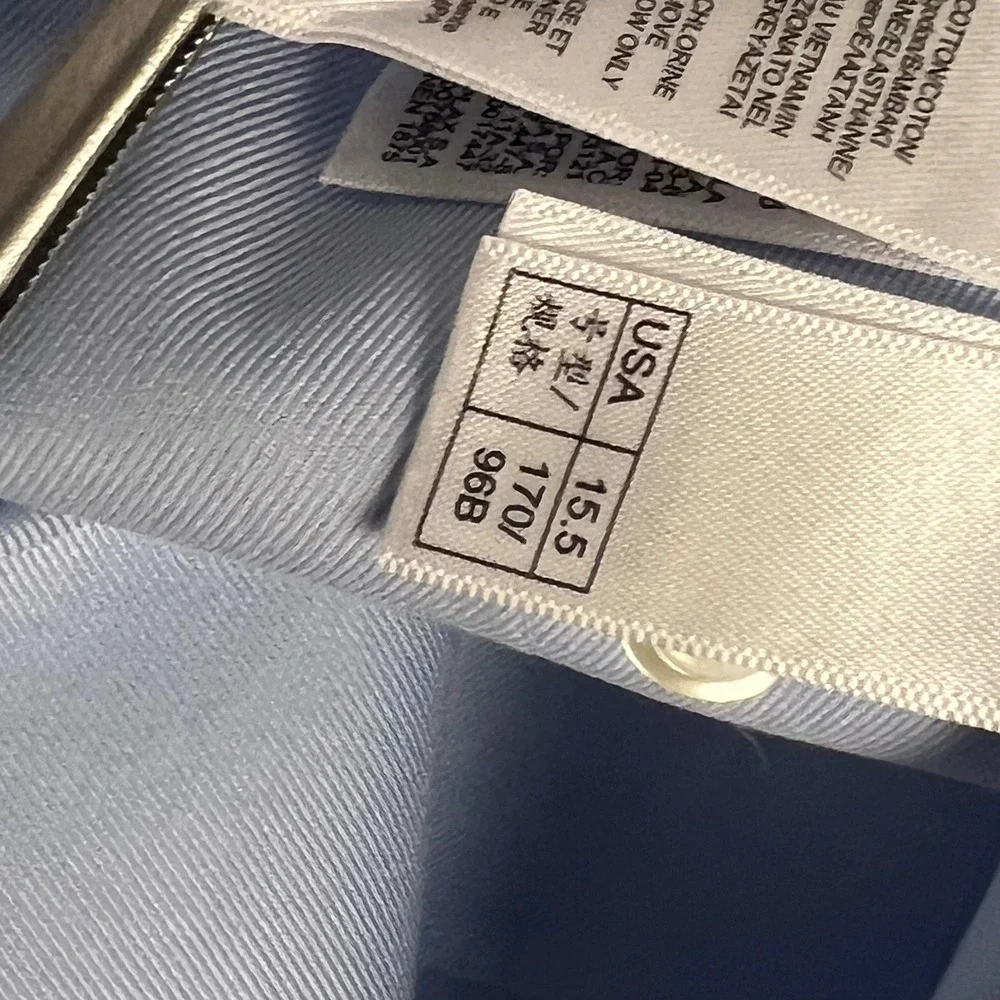 Brooks Brothers Regent Fit Non-Iron Stretch Supima Cotton Shirt Blue 15.5-34 - Picture 8 of 12